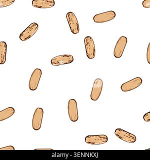 pattern banner wooden button cartoon. app interface, wood board, play arrow banner wooden button sign vector Stock Vector