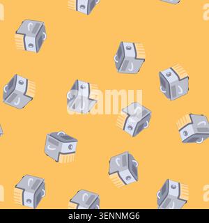 pattern healthy fryer cooking cartoon. cook kitchen, air fry, hot heat healthy fryer cooking sign. seamless vector illustration Stock Vector
