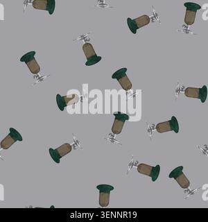 seamless pattern propane stove camp cartoon. propane stove camp sign vector Stock Vector