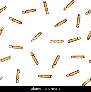 pattern Hydraulic cylinder, a vital mechanical component, moving and lifting heavy loads in construction, manufacturing, and various industrial applic Stock Vector