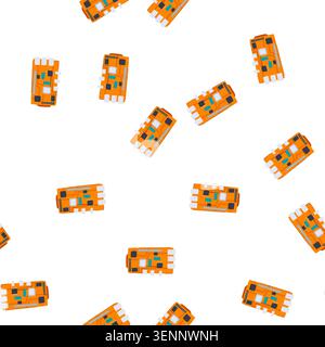 pattern electronic microcontroller cartoon. computer semiconductor, processor microchip, arduino abstract electronic microcontroller sign. seamless sy Stock Vector