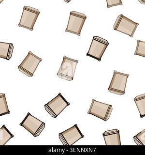 pattern Package lockbox standing on a white background, representing efficient and secure parcel delivery service for home, business, and e commerce l Stock Vector