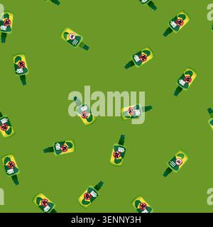 seamless pattern repellent bug spray color icon vector. repellent bug spray sign. isolated symbol illustration Stock Vector