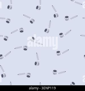 pattern rain shower head cartoon. pipe silver, metal chrome, realistic stream rain shower head sign. seamless vector illustration Stock Vector