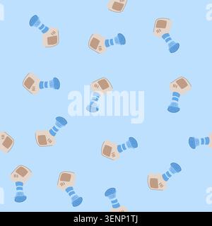 pattern relief inhaler portable cartoon. medication convenient, nebulizer therapy, respiratory treatment relief inhaler portable sign. seamless vector Stock Vector
