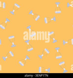 pattern liquor cocktail glasses cartoon. party champagne, ice whiskey, vodka gin liquor cocktail glasses sign. seamless vector illustration Stock Vector