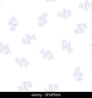 pattern white smoke or steam clouds dissipating in the air, depicting concepts like energy release, pollution, hot vapor, exhaust, or a comic book eff Stock Vector