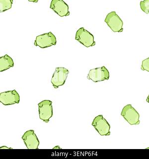 pattern ecofriendly compostable trash bag cartoon. sustainable green, environment organic, recycling natural ecofriendly compostable trash bag sign ve Stock Vector
