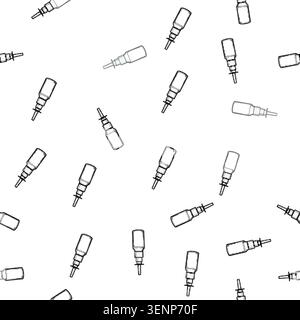 pattern irrigation nasal spray bottle cartoon. antihistamine decongestant, steroid saline, applicator nebulizer irrigation nasal spray bottle sign vec Stock Vector