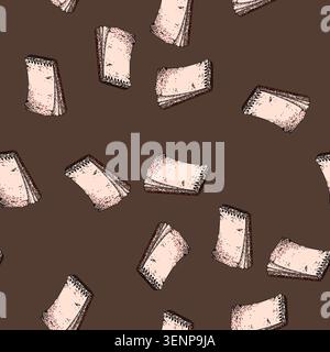 pattern text notepad hand drawn. editor writing, jot memo, list organize text notepad vector sketch illustration Stock Vector