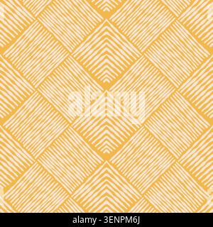 Woven Chevron Stripe Yellow Geometric Pattern Stock Vector