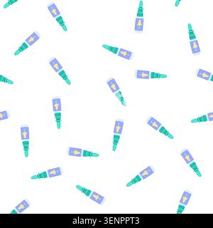 pattern congestion nasal spray bottle cartoon. relief decongestant, mist rinse, squeeze applicator congestion nasal spray bottle sign. seamless symbol Stock Vector