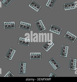 seamless pattern technology headphone amp cartoon. technology headphone amp sign vector Stock Vector