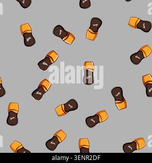 seamless pattern leather shoe polish cream cartoon. care black, shine business, repair wax leather shoe polish cream sign vector Stock Vector