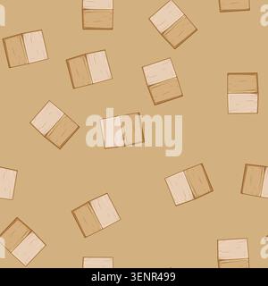 seamless pattern game wooden blocks cartoon. construction goal, development education, success finance game wooden blocks sign vector Stock Vector