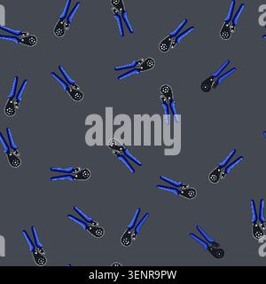 seamless pattern computer crimper tool cartoon. equipment cable, work connection computer crimper tool sign vector Stock Vector