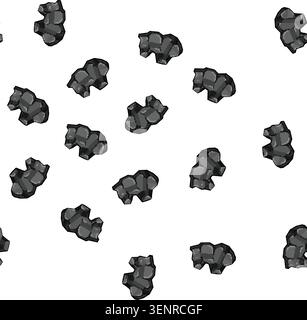 pattern lignite coal ore cartoon. subbituminous combustion, reserves deposits, geology exploration lignite coal ore sign vector Stock Vector