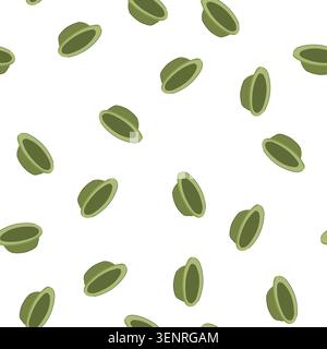 pattern glass sauce dipping bowl cartoon. steel plastic, small round, square appetizer glass sauce dipping bowl sign. seamless symbol vector illustrat Stock Vector