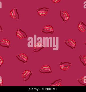 seamless pattern travel waist bag cartoon. travel waist bag sign vector Stock Vector