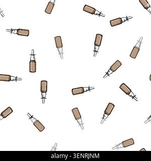 pattern rinse nasal spray bottle cartoon. irrigation antihistamine, decongestant steroid, saline applicator rinse nasal spray bottle sign vector Stock Vector