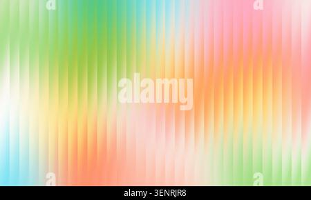 Smooth vertical stripes of blue, green, yellow, orange and pink pastel colors forming a vibrant abstract background Stock Photo