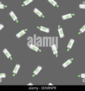 seamless pattern health contact lens solution cartoon. clean transparent, container myopia health contact lens solution sign vector Stock Vector
