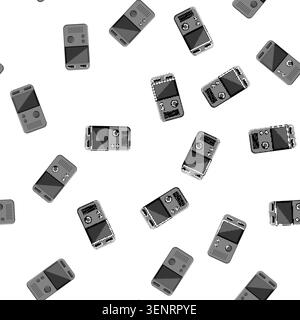 pattern recorder dictaphone cartoon. music tape, digital record recorder dictaphone sign vector Stock Vector