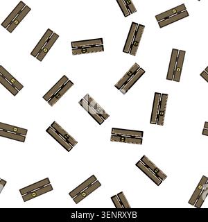 pattern Security lock mechanism providing protection and privacy on a window or door, featuring a simple flat design with an integrated keyhole for se Stock Vector