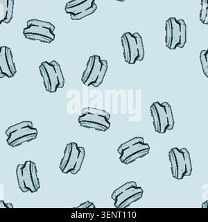 seamless pattern immobilization cervical neck collar cartoon. therapy protection, relief adjustable, foam soft immobilization cervical neck collar sig Stock Vector