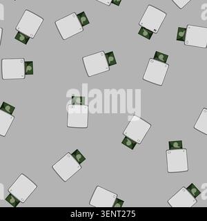 seamless pattern print compact photo printer cartoon. equipment business, computer desktop print compact photo printer sign vector Stock Vector