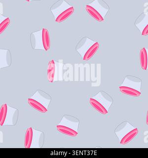 pattern clear glass container cartoon. kitchen cooking, empty organic, ingredient fresh sign. seamless vector illustration Stock Vector