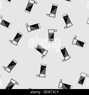 seamless pattern volume spirometer cartoon. capacity airflow, measurement respiratory, function diagnosis volume spirometer sign vector Stock Vector