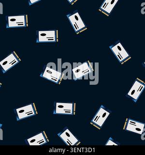 seamless pattern hardware ssd storage cartoon. memory device, drive disk hardware ssd storage sign vector Stock Vector