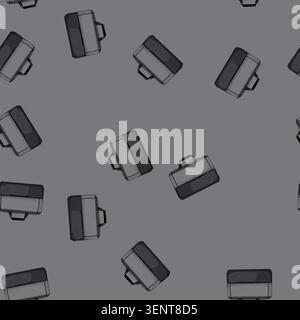 seamless pattern case laptop bag cartoon. case laptop bag sign vector Stock Vector