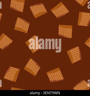 pattern shelf magazine rack cartoon. display book, store bookcase, blank supermarket shelf magazine rack sign. seamless vector illustration Stock Vector