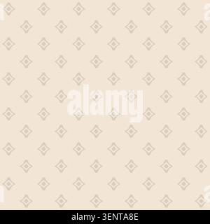 Subtle Beige Geometric Diamond Star Motif Stock Vector