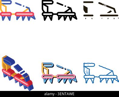 mix Ice-climbing Alpinism Spike Shoe Tool Vector Icon Thin Line. Compass And Glasses, Mountain Direction And Burner Mountaineering Alpinism Equipment Stock Vector