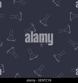 pattern line electric pylon cartoon. grid cable, distribution production, ian station line electric pylon sign. seamless vector illustration Stock Vector