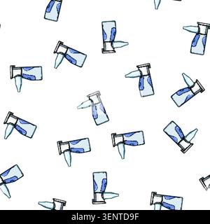 pattern device inhaler portable cartoon. breath medication, relief allergy, airway therapy device inhaler portable sign vector Stock Vector