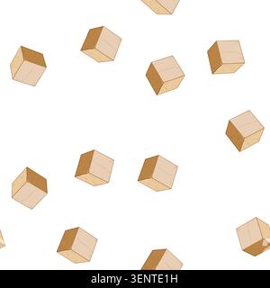 pattern wood wooden blocks cartoon. build business, play game, construction goal wood wooden blocks sign vector Stock Vector