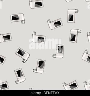 seamless pattern airflow spirometer cartoon. measurement respiratory, function diagnosis, health breathing airflow spirometer sign vector Stock Vector