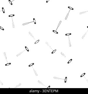 pattern medical reflex hammer cartoon. tool examination, healthcare instrument, testing response medical reflex hammer sign vector Stock Vector
