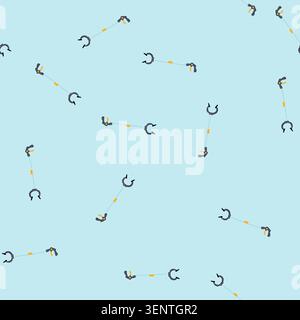 pattern machine grabber tool cartoon. game arcade, toy grab, large extendable machine grabber tool sign. seamless vector illustration Stock Vector