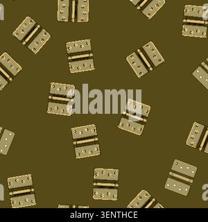 seamless pattern object door hinge cartoon. house silver, open construction, repair tool object door hinge sign vector Stock Vector