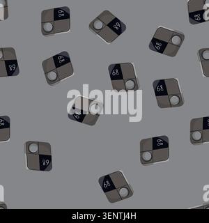 seamless pattern home smart thermostat cartoon. home smart thermostat sign vector Stock Vector