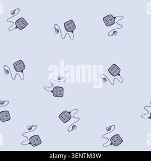 pattern surge power strip smart cartoon. protector usb, outlet energy, control app surge power strip smart sign. seamless vector illustration Stock Vector