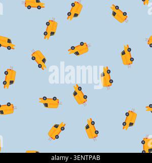 pattern shipping delivery truck cartoon. transport cargo, distribution parcel, fleet ing shipping delivery truck sign. seamless vector illustration Stock Vector