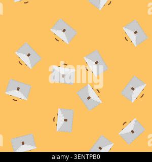 pattern young briefcase for men cartoon. case man, business businessman young briefcase for men sign. seamless vector illustration Stock Vector