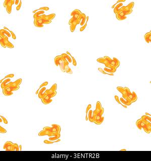 pattern caldera lava puddle cartoon. pyroclastic vent, tectonic hotspot, plume ash caldera lava puddle sign. seamless symbol vector illustration Stock Vector
