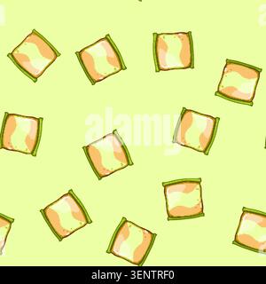 seamless pattern variety snack pack cartoon. healthy lunchbox, grab and, go portion variety snack pack sign vector Stock Vector